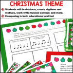 Christmas Composing Guided Music Composition Activity And With Regard To Christmas Piano Theory Worksheets
