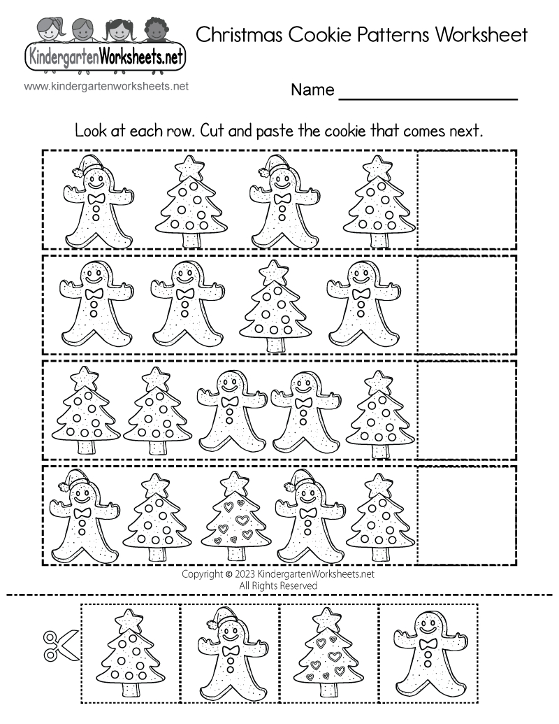 Christmas Cookie Patterns Worksheet - Free Printable, Digital, &amp;amp; Pdf in Christmas Pattern Worksheets For Preschoolers