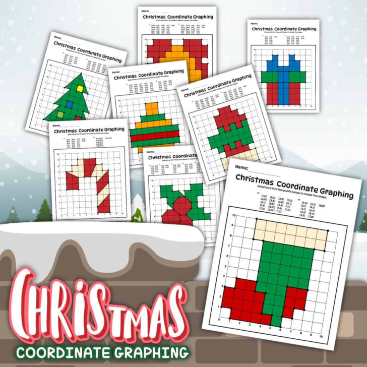 Coordinate Graphing Worksheets Christmas Coordinate Graphing Worksheets Christmas