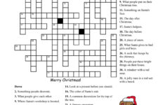 Christmas Crossword (Not Too Easy) | Doc regarding Christmas Crossword Puzzle Worksheets Answer Key