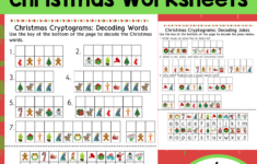 Christmas Cryptogram And Decoding Worksheets | Madeteachers for Free Printable Christmas Cryptogram Worksheets