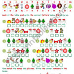Christmas Cryptogram   Esl Worksheetjecika Within Free Printable Christmas Cryptogram Worksheets