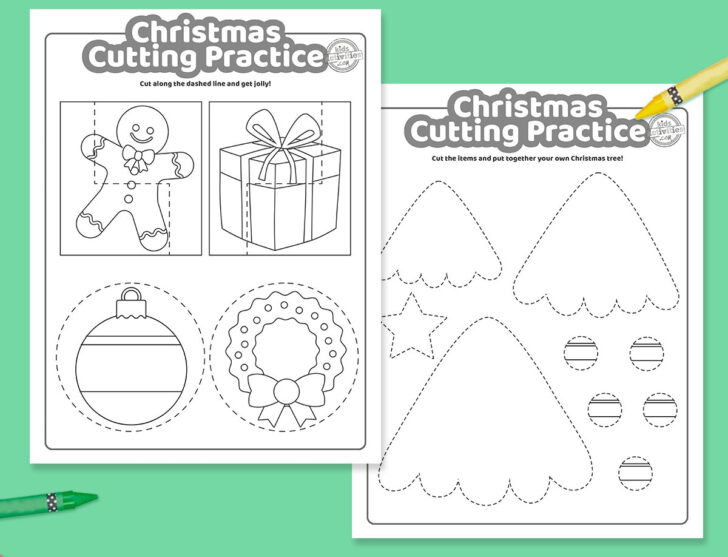 Free Christmas Cutting Worksheets Free Christmas Cutting Worksheets