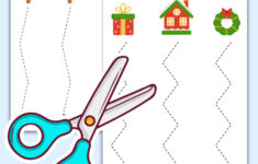 Christmas Cutting Templates Printable Pdf regarding Free Christmas Cutting Worksheets