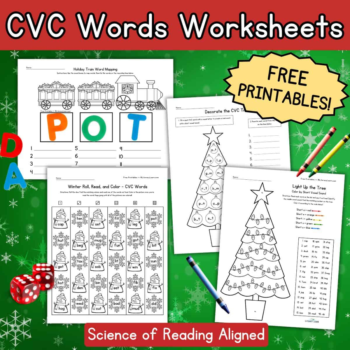 Christmas Cvc Worksheets For Kindergarten - Free Printables within Christmas Cvc Worksheets For Kindergarten