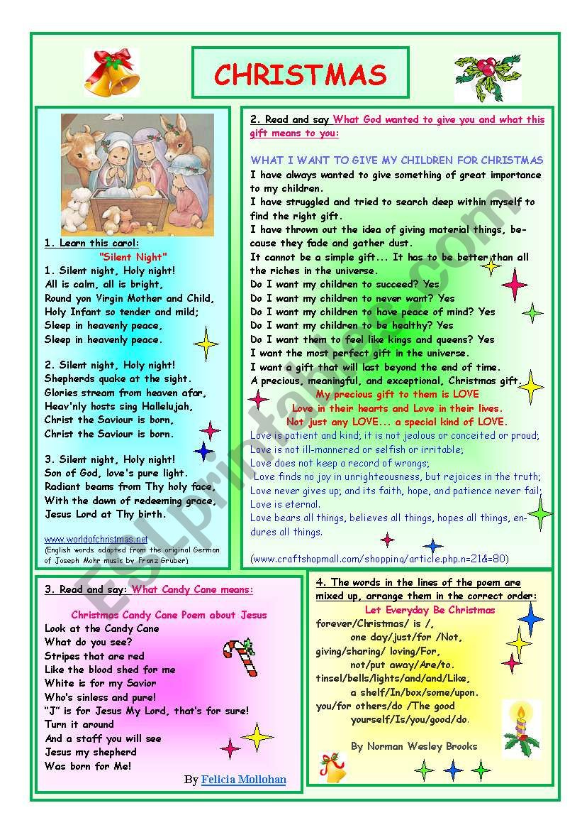 Christmas - Esl Worksheettmk939 within What Does Christmas Mean To You Worksheets