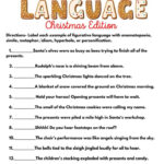Christmas Figurative Language Inside Christmas Figurative Language Worksheets