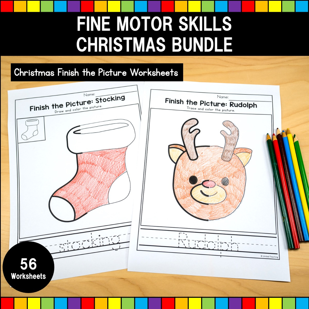Christmas Fine Motor Skills Bundle - United Teaching intended for Christmas Fine Motor Skills Worksheets
