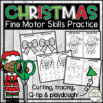 Christmas Fine Motor Skills Practice Activity | Cutting, Tracing Within Christmas Fine Motor Skills Worksheets