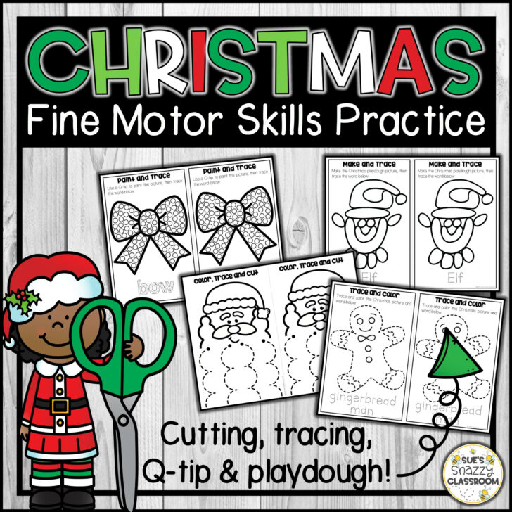 Christmas Fine Motor Skills Worksheets