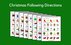Christmas Following Directions Activity | Speech Therapy Ideas with Christmas Following Directions Worksheets Free