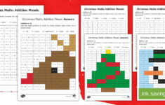 Christmas Foundation Phase Addition To 10 Worksheet - Christmas within Christmas Maths Mosaic Worksheets