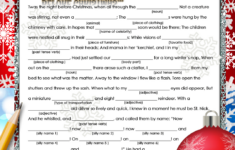 Christmas Holiday Activities For Middle School Ela English: Mad in Christmas Worksheets For Middle Schoolers