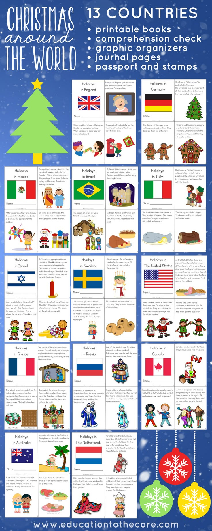 Christmas Holidays Around The World Activities inside Christmas Celebrations Around the World Worksheets