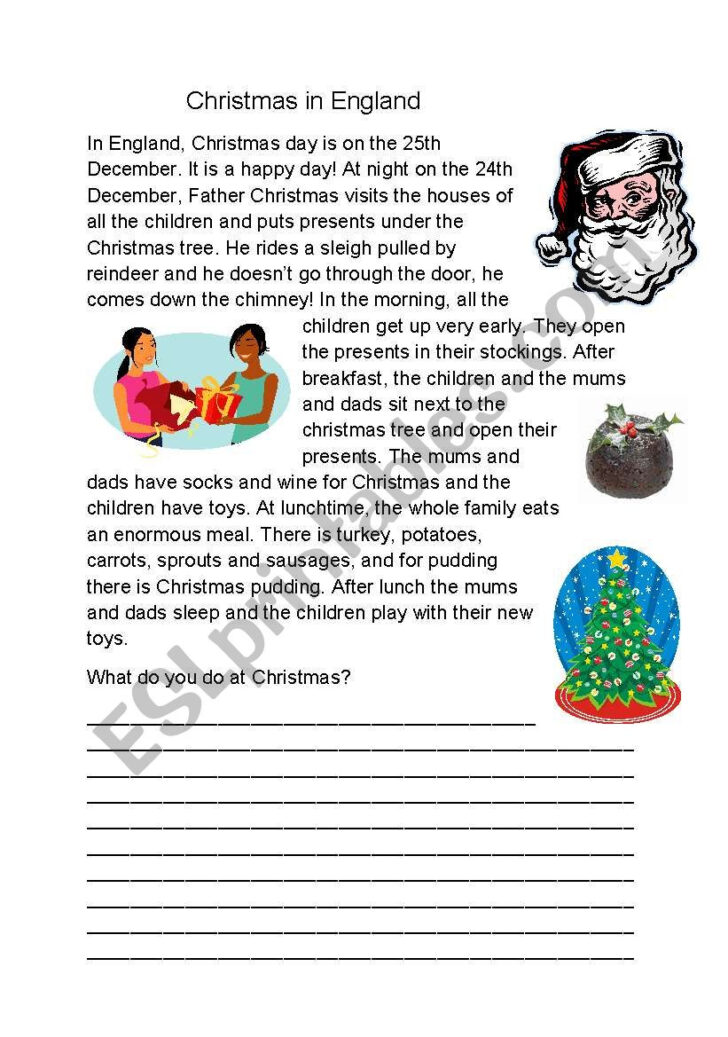 Christmas in England Worksheets Christmas in England Worksheets