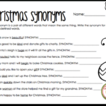 Christmas In The Classroom!   Glitter In Third   Worksheets Library In Christmas Synonyms And Antonyms Worksheets