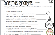 Christmas In The Classroom! - Glitter In Third - Worksheets Library in Christmas Synonyms And Antonyms Worksheets