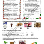 Christmas In The Uk And In The Usa   Esl Worksheetbouh17 With Regard To Christmas In The Usa Worksheets
