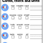 Christmas Interactive Worksheet Listen, Check And Write The Words Intended For Christmas Worksheets For Esl Students