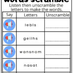 Christmas Interactive Worksheet Listen, Unscramble And Write The Pertaining To Unscramble Christmas Words Worksheets