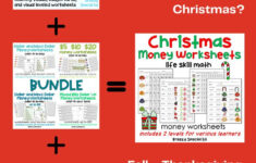 Christmas Life Skill Money Math + Budget Worksheets For Special regarding Christmas Money Math Worksheets