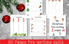 Christmas Line Tracing Worksheets | Preschool Pre-Writing (Digital with regard to Christmas Pencil Control Worksheets Tracing Lines