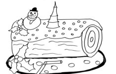 Christmas Log - Christmas Coloring Pages For Adults pertaining to French Christmas Colouring Worksheets