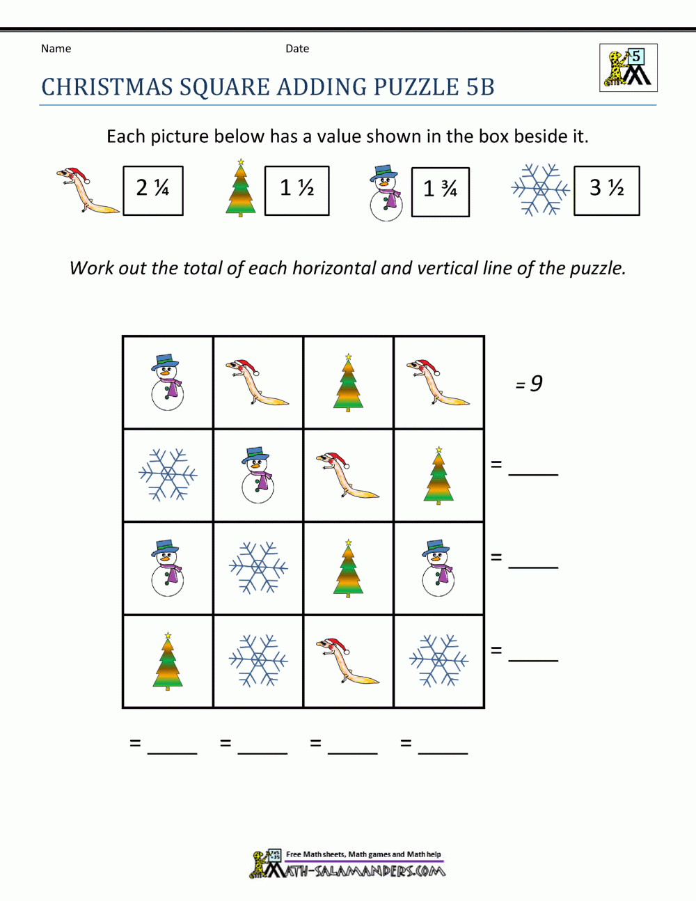 Christmas Math 5Th Grade Worksheets inside 5Th Grade Christmas Worksheets