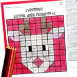 Christmas Math Activities Mystery Picture & Pixel Art Bundle For Christmas Mystery Picture Math Worksheets