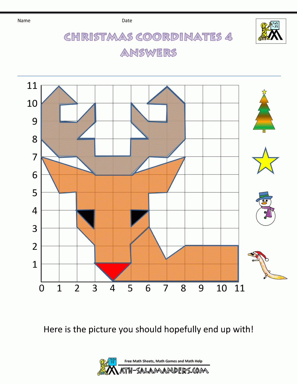 Christmas Math Activities - Worksheets Library intended for Christmas Ordered Pairs Worksheets