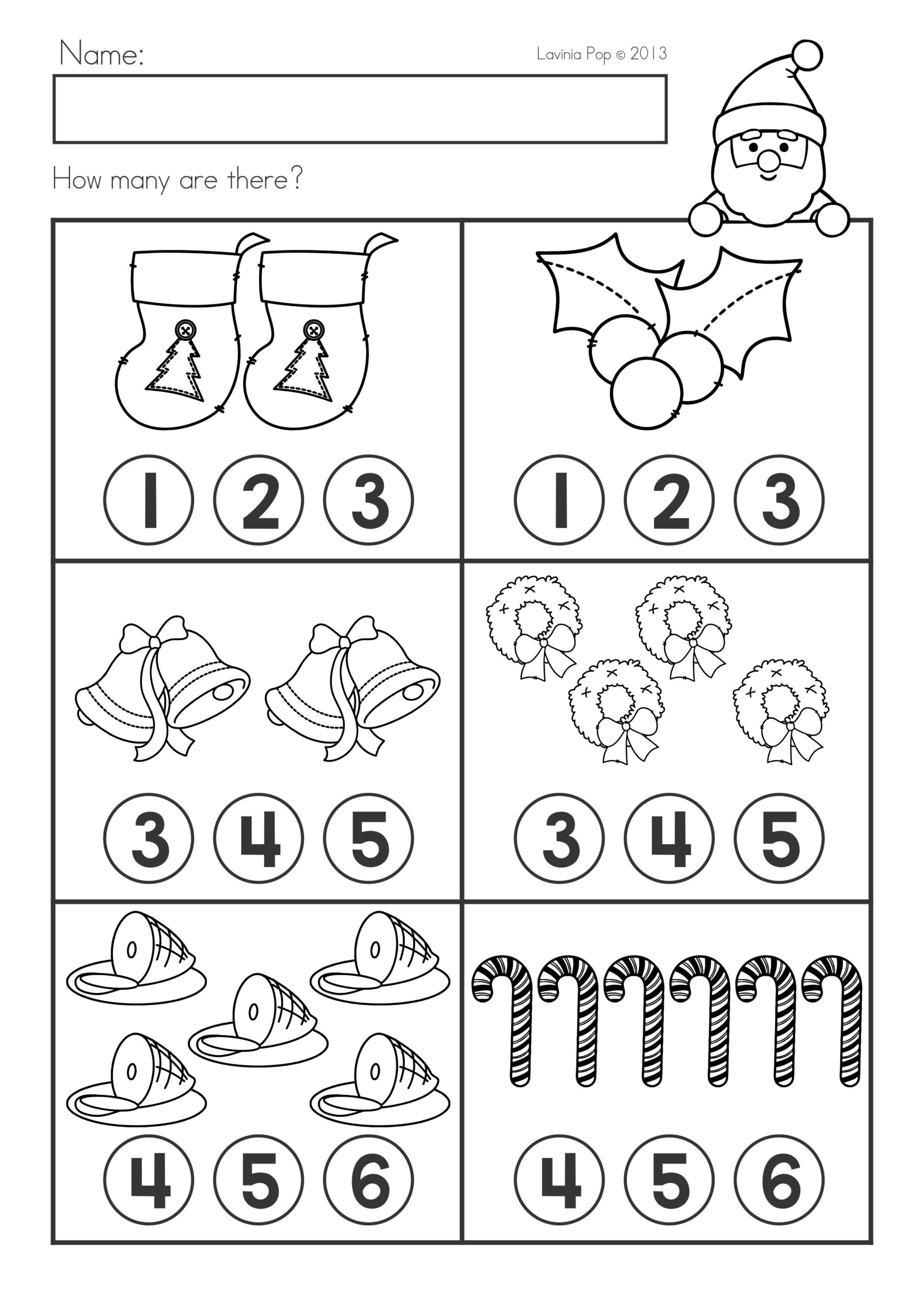 Christmas Math &amp;amp; Literacy Worksheets &amp;amp; Activities No Prep within Preschool Christmas Math Worksheets