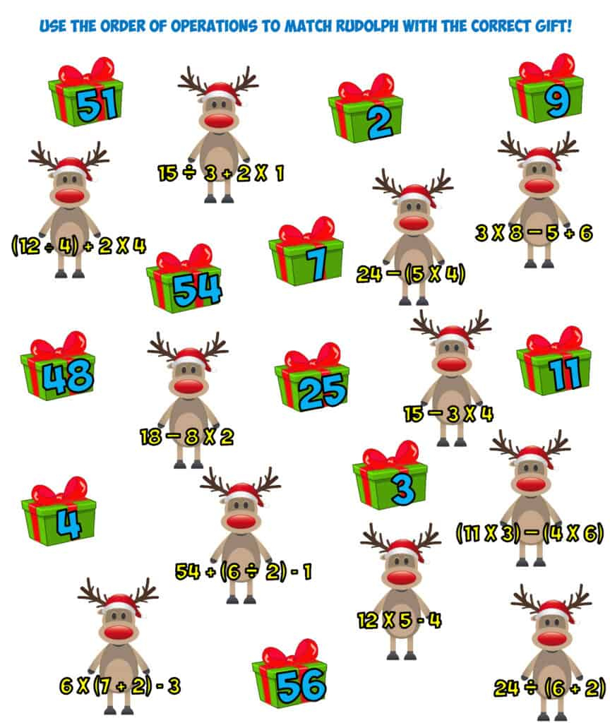 Christmas Math Order Of Operations 2 – Mr. R.&amp;#039;S World Of Math with Christmas Order Of Operations Worksheets