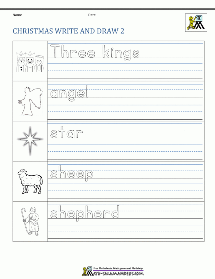 Worksheets For Kindergarten Christmas Worksheets For Kindergarten Christmas