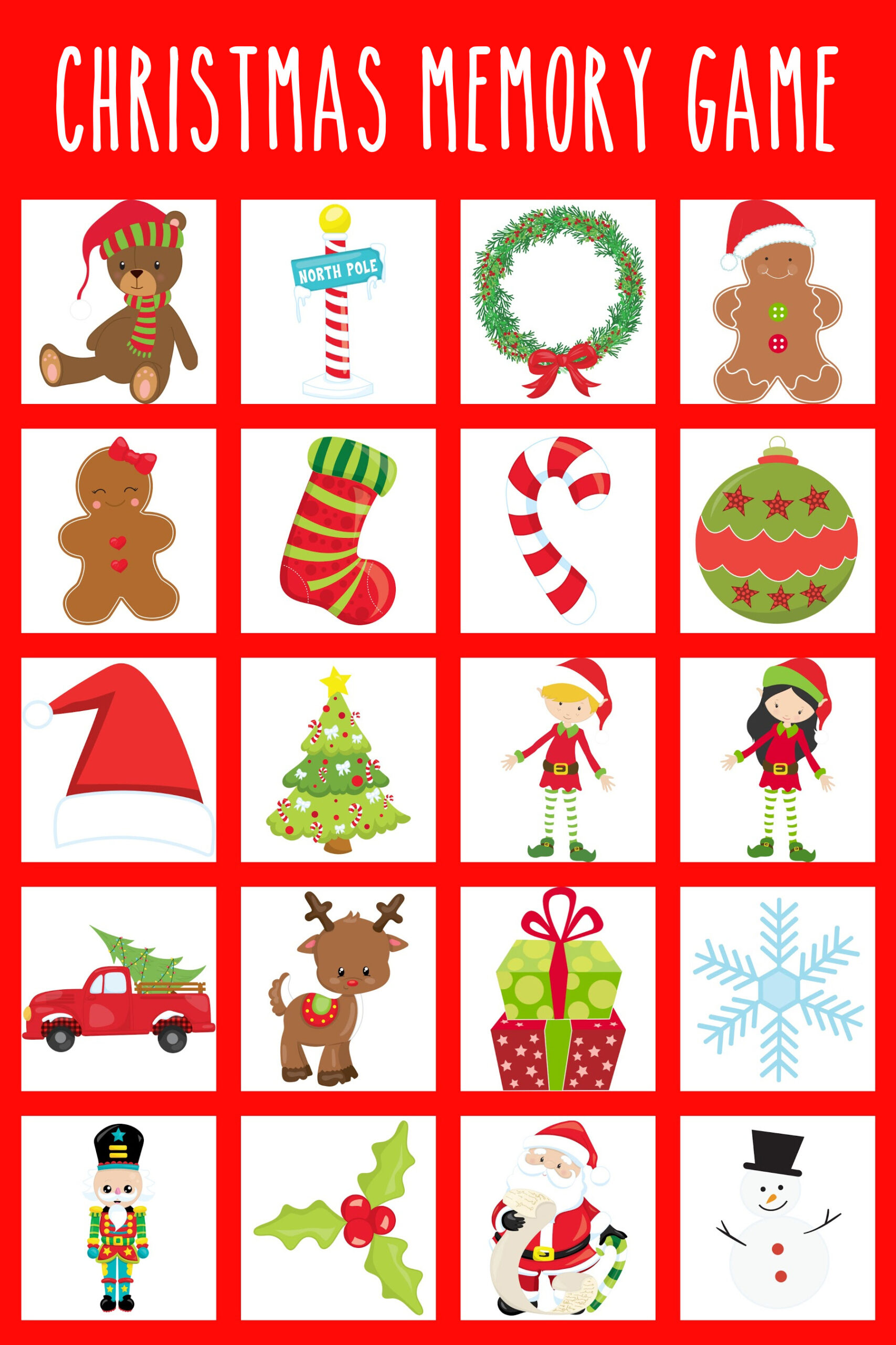 Christmas Memory Game - Free Printable - Extreme Couponing Mom in A Christmas Memory Worksheets