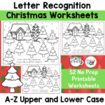 Christmas Mini Letter Recognition And Visual Scanning A Z Intended For Christmas Letter Recognition Worksheets