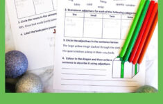 Christmas Parts Of Speech (Grammar) Worksheets- Nouns, Verbs pertaining to Christmas Parts of Speech Worksheets