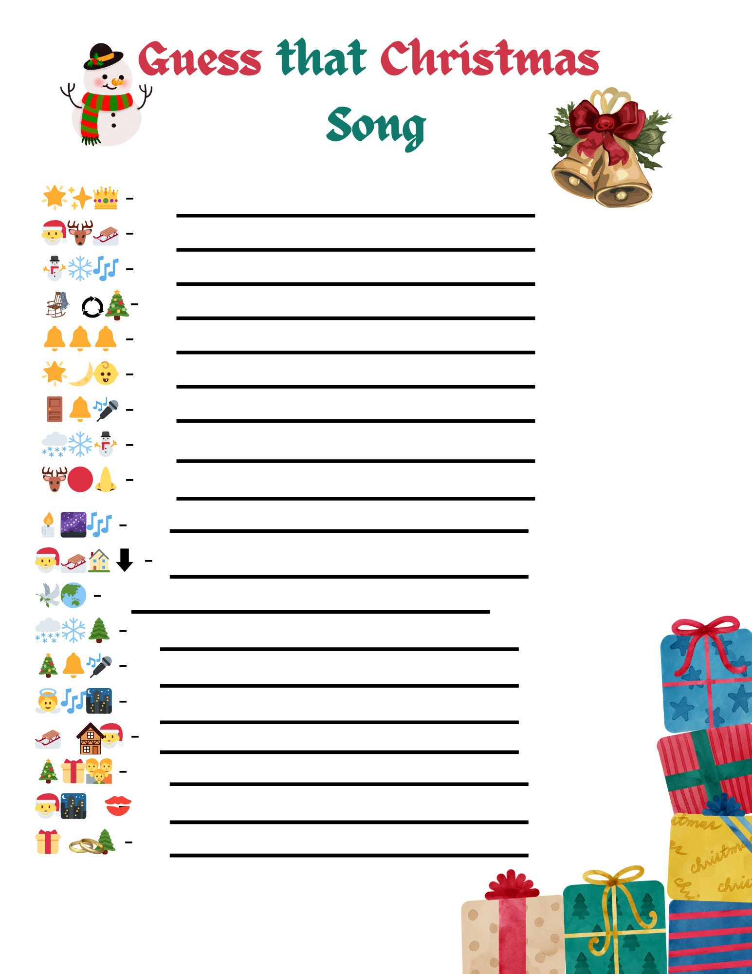 Christmas Party Games | Christmas Song Emoji Quiz | Christmas intended for Guess The Christmas Song Worksheets
