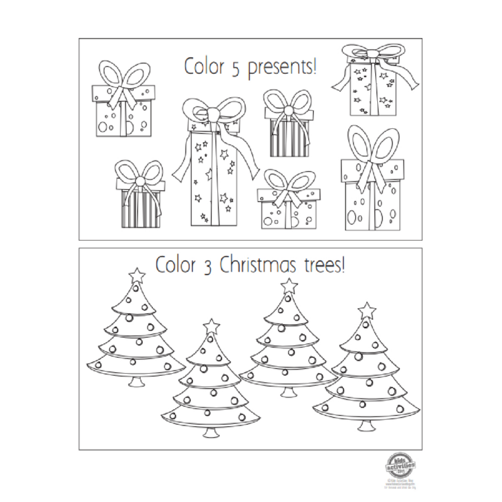 Christmas Activities For Kindergarten Worksheets