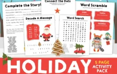 Christmas Printable Activities For Kids - 5 Minutes For Mom with regard to 12 Days of Christmas Statistics Worksheets
