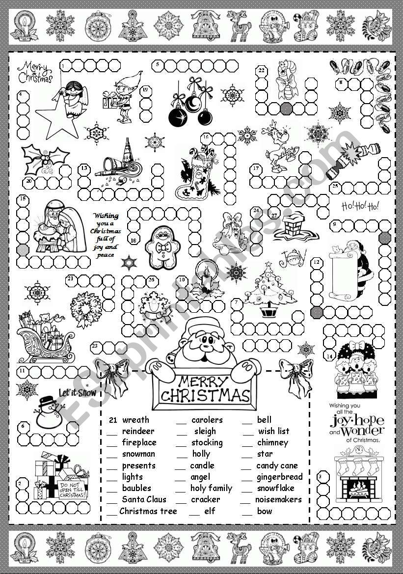 Christmas Puzzle - Esl Worksheetsilvanija - Worksheets Library for Christmas Worksheets and Puzzles