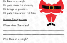 Christmas Reading Comprehension Grade 1 - English Created regarding Free Christmas Comprehension Worksheets Printable