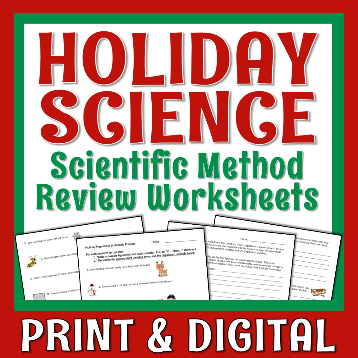 Christmas Science Worksheets: Scientific Method - Flying Colors with regard to Christmas Science Worksheets Middle School