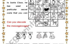 Christmas Secret Code - Esl Worksheetchiaretta pertaining to Christmas Secret Message Worksheets