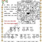 Christmas Secret Code   Esl Worksheetchiaretta Throughout Christmas Hidden Message Worksheets