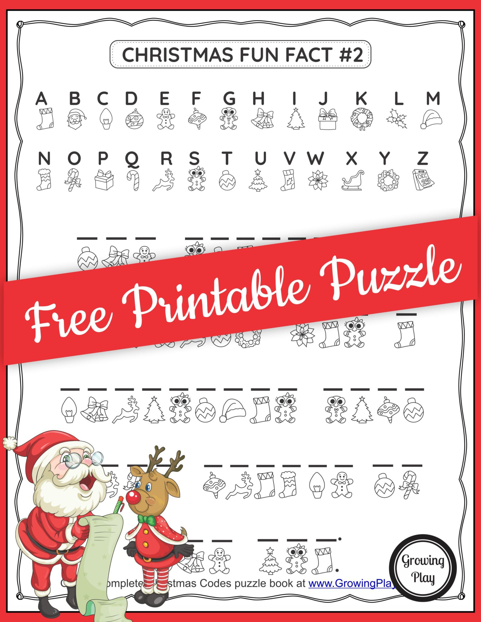 Christmas Secret Code Worksheet - Free Printable - Growing Play inside Free Printable Christmas Secret Code Worksheets