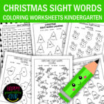 Christmas Sight Words Coloring Worksheets Kindergarten  Sight Intended For Sight Words Christmas Worksheets