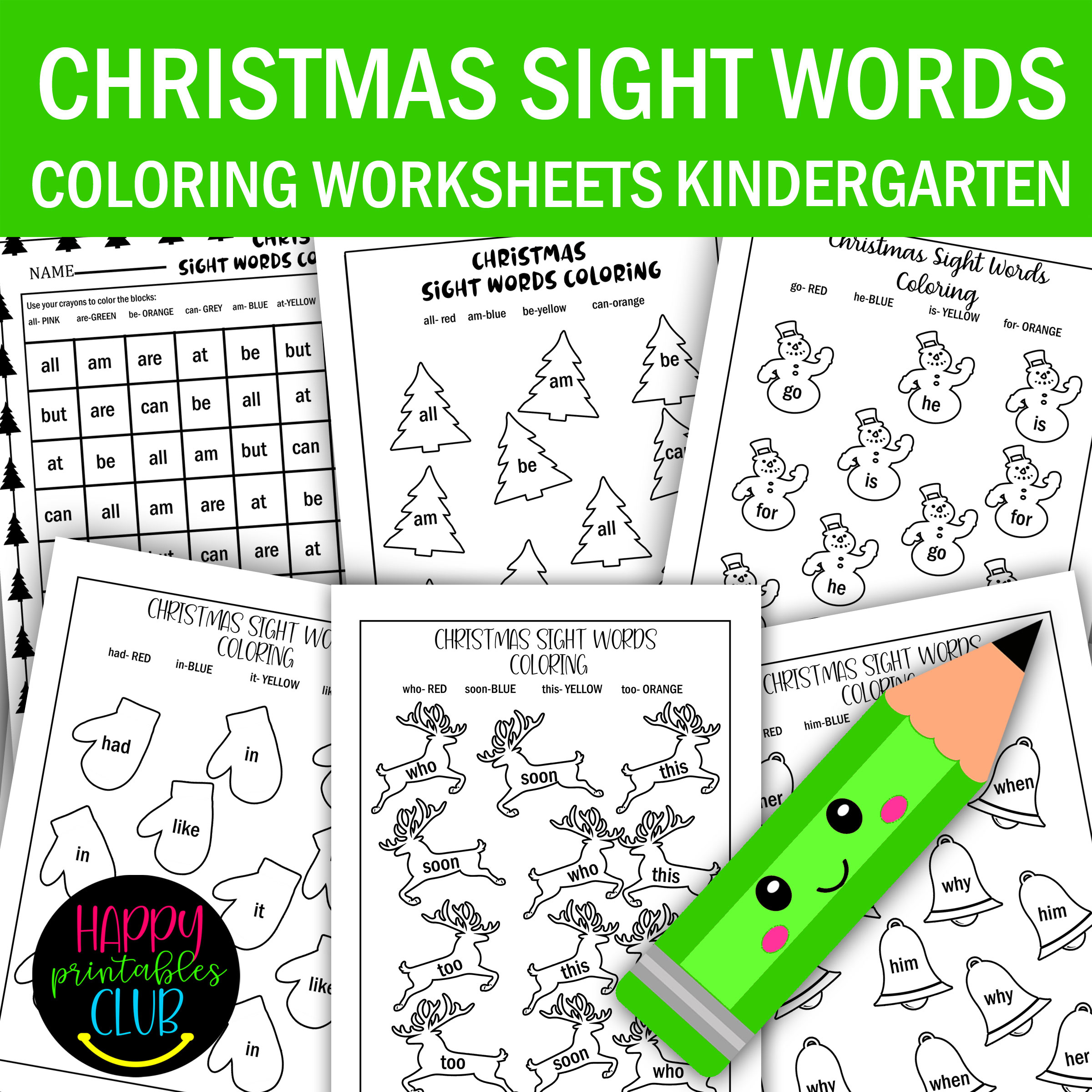 Christmas Sight Words Coloring Worksheets Kindergarten- Sight intended for Sight Words Christmas Worksheets