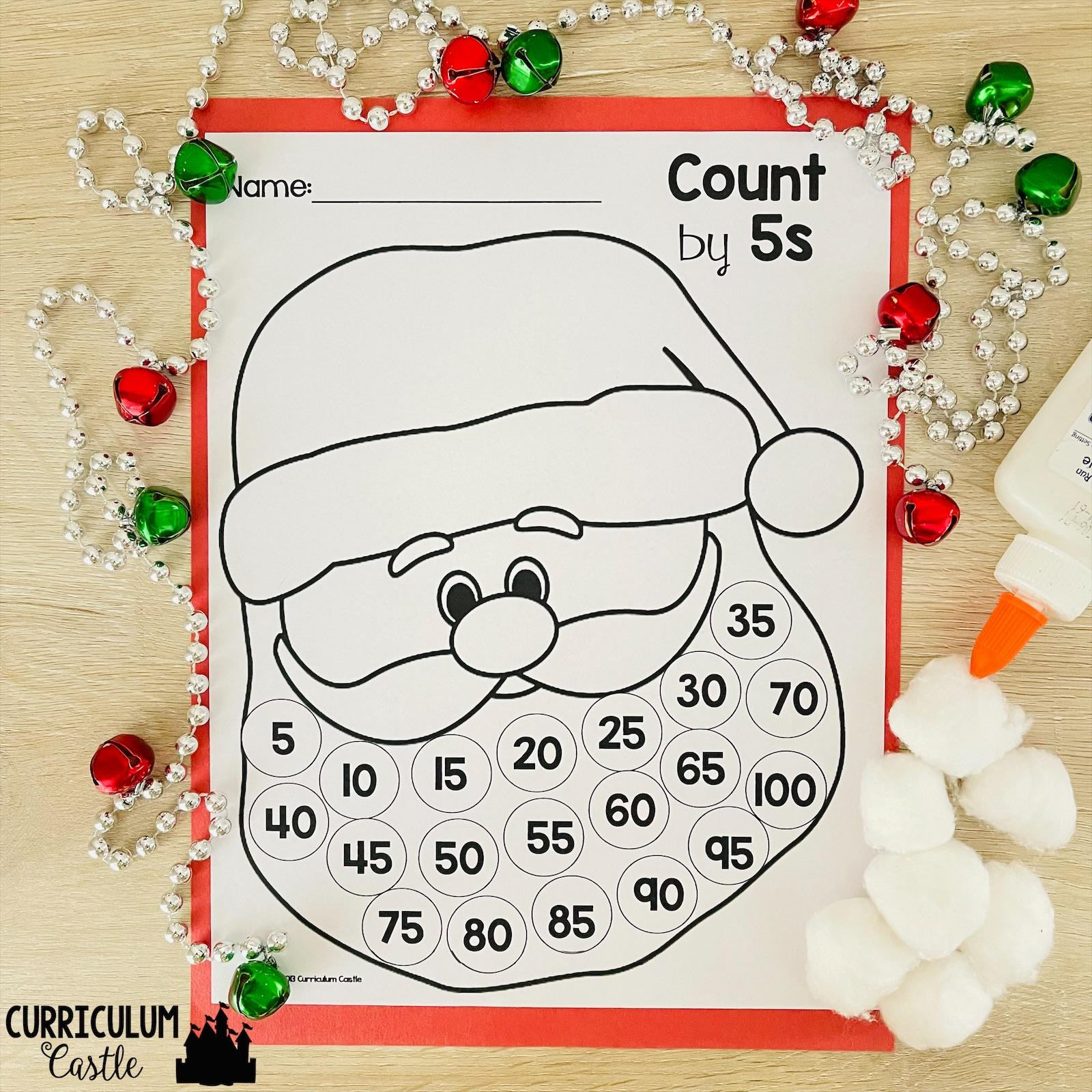 Christmas Skip Counting Activities {Free} - Curriculum Castle throughout Christmas Skip Counting Worksheets