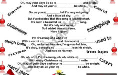 Christmas Song - Esl Worksheetbeauty And The Best regarding Christmas Song Picture Worksheets