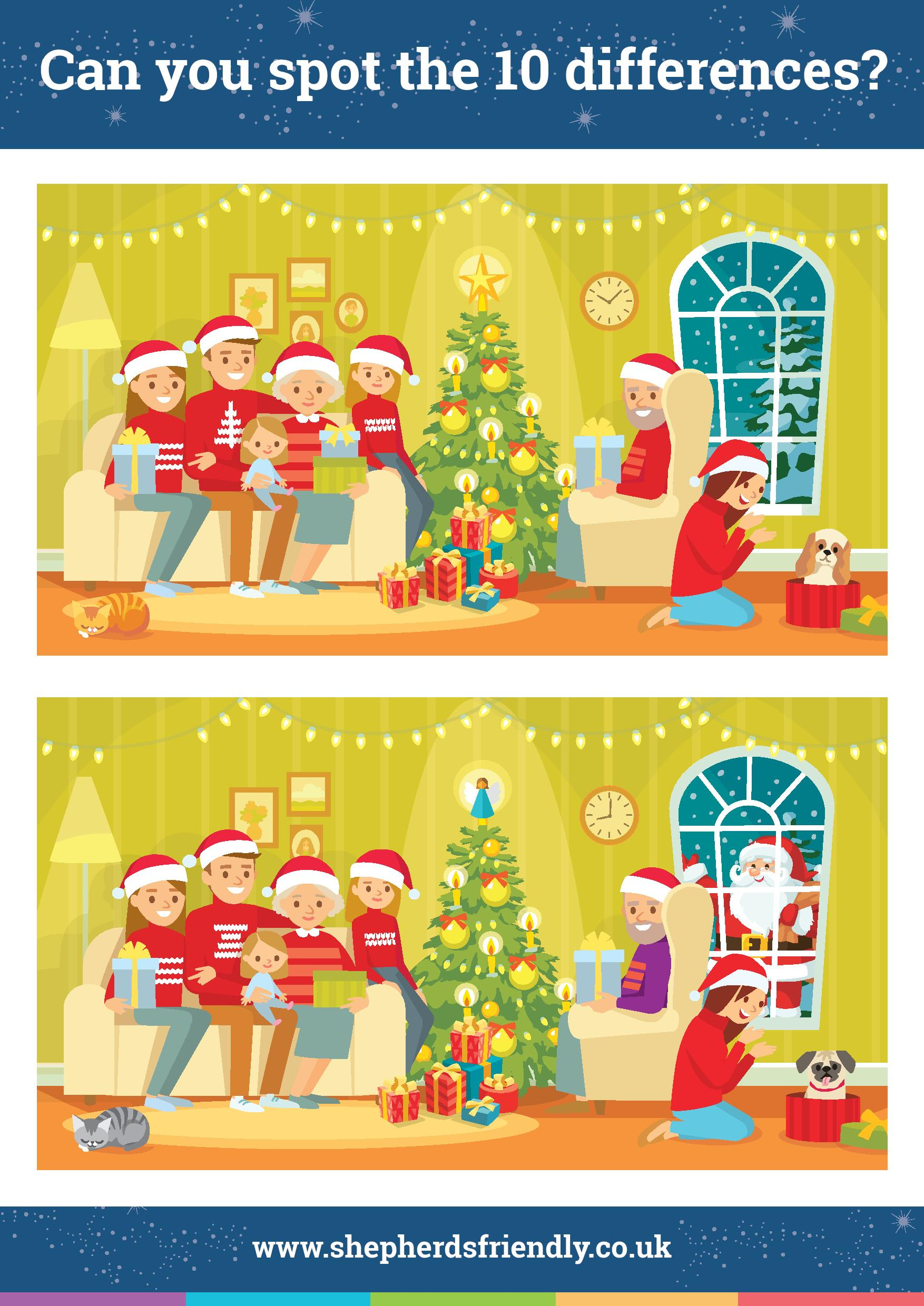 Christmas Spot The Difference | Shepherds Friendly with regard to Christmas Spot the Difference Worksheets